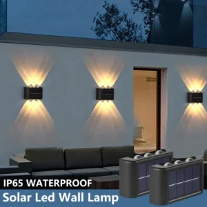 SolarGlow Waterproof Outdoor Wall Lamp